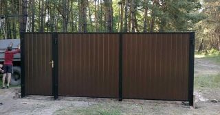 Купить распашные ворота из профнастила Братск, цена от 2694 руб.
